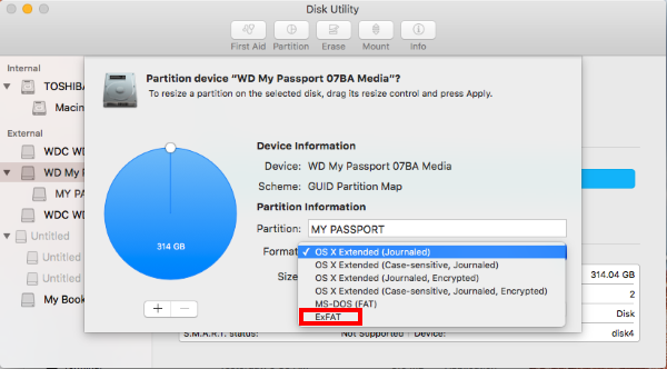 Wd My Passport External Hard Drive Format For Exfat Mac
